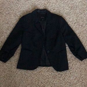 The Limited 3/4 sleeve black suit jacket